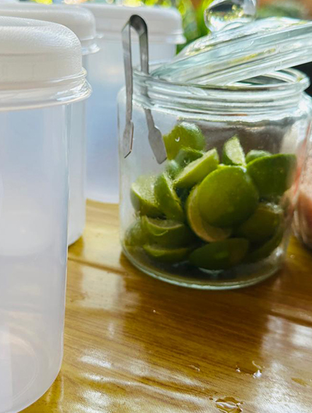 Starting your day with lemon water in Atmanjai Resort